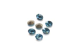 Vintage Swarovski 8x6 mm Oval Shape 4100 Premier Aquamarine Crystal Rhinestones gemstones jewlery making color zirconium
