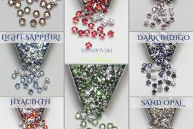 16ss Clear Flatback Swarovski Rose Montees, 4mm Silver Plated Mounted Rose Montees in colors sewon embroidery materials tailoring wedding