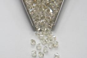 5mm Crystal Argent Flare coated Preciosa Bicone beads Cuts VINTAGE  jewelry making embroidery materials craft supply