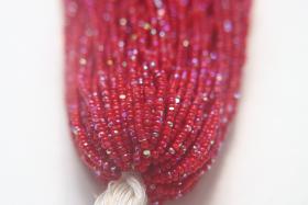 11/0 Hanks Charlotte Cut Beads Patina Dark Red Opaque Aurore Boreale 1/5/25/50/100 Hanks PREMIUM SEED BEADS, Native Supplies