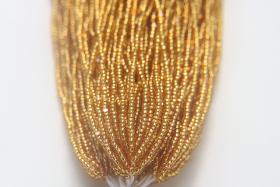 11/0 Hanks Charlotte Cut Beads 17050 Medium Gold Silver Lined  2.0mm glass beads jewelry native supply findings craft supply