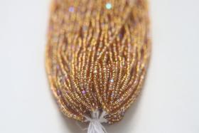 11/0 Hanks Charlotte Cut Beads 17050 Patina Medium Gold Silver Lined Aurore Boreale PREMIUM SEED BEADS Native Supplies beads true cuts