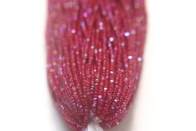 11/0 Hanks Charlotte Cut Beads Patina Opaque Cherry Red Aurore Boreale Hanks PREMIUM SEED BEADS Native Supplies jewelry making findings