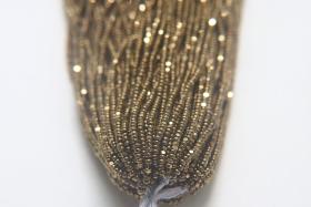 11/0 Hanks Charlotte Cut Beads Light Dorado glass beads native jewelry supply findings craft supply vintage supply
