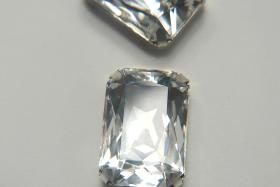 Swarovski 37x25.5 mm Ocatgon Fancy 4627 Crystal Silver Vintage Clips Sewon 4 hole embroidery materials sewing jewelry making craft vintage