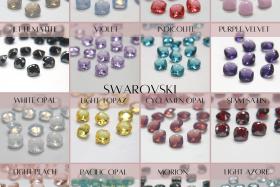 Vintage Swarovski 12 mm Rounded Square 4470 UNFOILED Premier Crystal Rhinestones for rings earrings gemstones