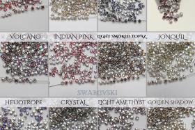 10ss Clear Flatback Swarovski Rose Montees, 2.8mm Silver Plated Mounted Rose Montees, in colors, sewon, embroidery materials, wedding deco