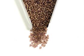 11/0 True cuts Charlotte Beads Light Amethyst Antique Gold Lined 10/20/50/250/500 Grams PREMIUM SEED BEADS, Native Supply