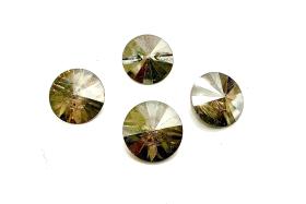 14mm Crystal Satin Vintage Swarovski 3015 Sew On Rivoli Button Genuine Swarovski Crystal 2/6/12 pieces