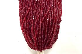 8/0 Hanks Charlotte Cut Beads 90120 Transparent Garnet Hanks PREMIUM SEED BEADS Native Supplies ornament making
