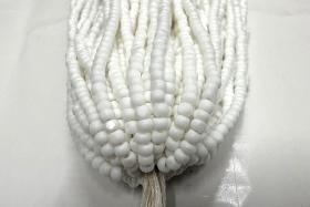 8/0 Hanks Charlotte Cut Beads Opaque Chalk White Hanks PREMIUM SEED BEADS Native Supplies ornament making