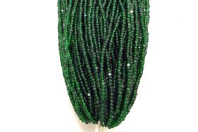 8/0 Hanks Charlotte Cut Beads Transparent Deep Green Hanks PREMIUM SEED BEADS Native Supplies ornament making
