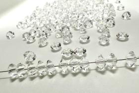 4x6mm Crystal Preciosa Flat Bicone Spacer Beads jewelry making VINTAGE wedding decorations