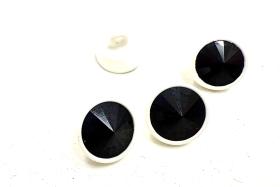 12mm Designer edition Jet Swarovski Bezel Buttons Swarovski Crystal vintage articles