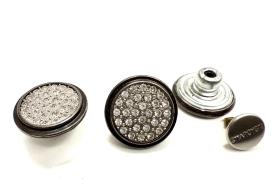 17MM Swarovski Pave Crystal Jeans Button 1790 Swarovski Crystal vintage articles jacket buttons