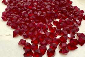 Swarovski 4800 Vintage Heart Rhinestones - 6.6x 6 mm in Siam unfoiled fancy stones jewelry making