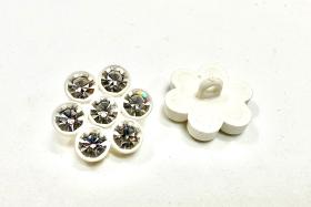 17 mm Swarovski Art 1763 Flower white Button With Plastic Shank High Quality