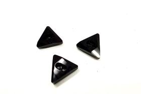14mm Swarovski 3028 Triangle Jet Hematite Button vintage crystals Button vintage crystals
