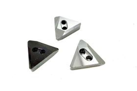 12mm Swarovski 3028 Triangle Jet Hematite Button vintage crystals Button vintage crystals