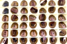 Swarovski 3016 Jet Nut 12 mm Round Button Potato chip slightly twisted Cystal sewing