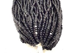 8/0 Hanks Charlotte Cut Beads Jet Black Hanks PREMIUM SEED BEADS Native Supplies ornament making