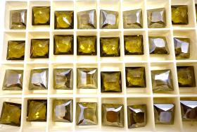 Vintage Swarovski 12 mm Lime Satin (2 Pieces) Square Princess Cut Unfoiled 4447 Premier Crystal Rhinestones 2/6/12/36 Pieces gemstones