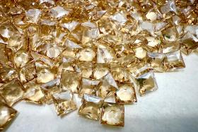 Vintage Swarovski 4 mm Crystal Golden Shadow Unfoiled Square Princess Cut Unfoiled 4447 Premier Crystal Rhinestones gemstones