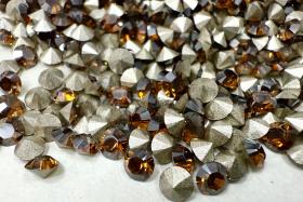 Swarovski Topaz Satin 32pp Swarovski 1028 Chatons Rhinestones Xilion Vintage Swarovski rhinestones zirconium Crystal Clay Jewelry Repair