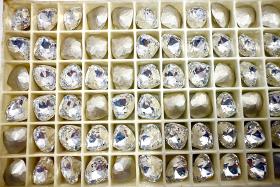 4370 Swarovski vintage Crystal Satin 15.5 x14 mm Pear Fancy Stone Premier Crystal 2 Pieces fancy stones, jewelry making, craft supply