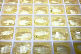 Swarovski 4114 Chessboard Oval 14x10mm Pack of 6 Jonquil (unfoiled) gemstones