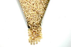 11/0 Charlotte Cut Beads Patina Dark Cream Aurore Boreale PREMIUM MATERIALS native supply