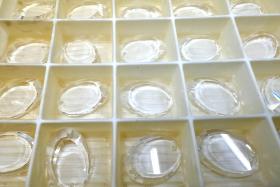 Vintage Swarovski 18x12 mm Crystal Crystal 6120 Flat Oval Mirror Pendant Fancy Crystal drops 2/6 Pieces