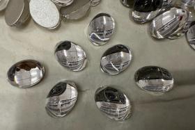 Swarovski 14x10 mm Vintage 2190 Crystal foiled Flat Back Oval Cabochon Cabs