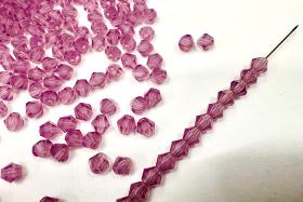Lilac Opal Genuine Czech Bicone 4mm (71000) rare findings, embroidery materials, vintage beads