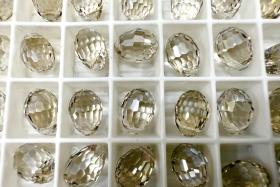 Swarovski 10 X7MM Crystal Silver Shade Clear Disco Ball Drop 6002 Pendant JEWELRY FINDINGS