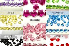 8mm Swarovski 5744 Faceted Flower Crystal Beads side drilled Premium Supply