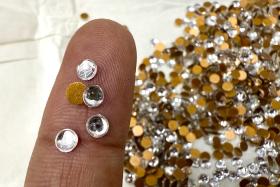 4mm Swarovski Round Cabochon Cabs Crystal foiled Article # 2090/4 Vintage Flat Back