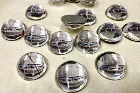 12 mm Swarovski Round Cabochon Cabs Crystal foiled Article # 2090/4 Vintage Flat Back