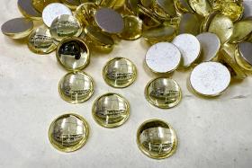 12 mm Swarovski Round Cabochon Cabs Jonquil foiled Article # 2090/4 Vintage Flat Back