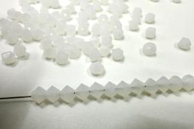 Matt White Opal Genuine Czech Bicone 4mm rare findings embroidery materials vintage beads