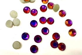 Swarovski Rose Flat Back Hotfix (2028) SS34 in Volcano