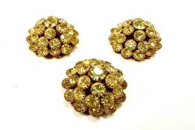 22 mm brass Vintage Jonquil Swarovski Embellishment DIY Supplies wedding decorations