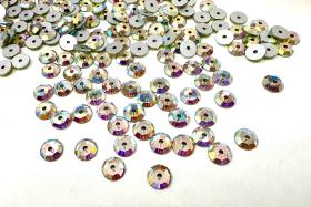 7mm Vintage Swarovski Crystal Flat Back Sew-On Stone Loch Rose