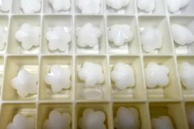 Swarovski Elements 12MM Swarovski 5744 White Alabaster Faceted Flower Crystal Beads side drilled Premium Supply