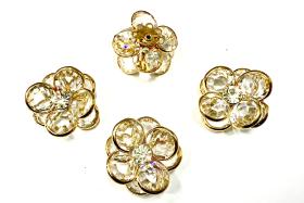 22 mm gold plated Vintage Crystal colored Swarovski Embellishment DIY Supplies wedding decorations