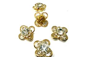 18 mm Vintage Gold Plated Swarovski Embellishment DIY Supplies wedding decorations