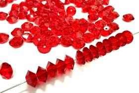 Vintage Swarovski Bicone Beads, Light Siam 6x4mm