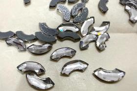 8mm SWAROVSKI 2037 Eclipse Flat Back hotfix crystal decoration clothing embellishment jackets jeans