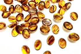 Swarovski Glass Cabochons, 8x6mm Oval Flat Backs Topaz Givre