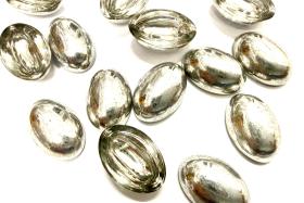 Vintage Swarovski Crystal Silver Cabochons 16x11 mm, Flat Back Oval (2/6 Pieces)